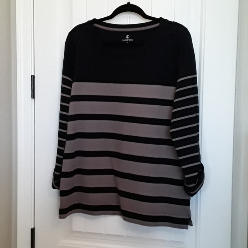 French Terry Striped Top